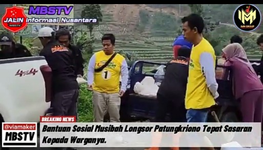 Bantuan Sosial Musibah Longsor Patungkriono Tepat Sasaran Kepada Warganya