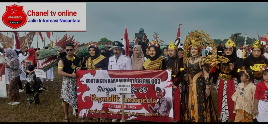 HUT RI Yang ke 80 Desa Datar Kecamatan Warung pring Adakan Lomba Karnaval.